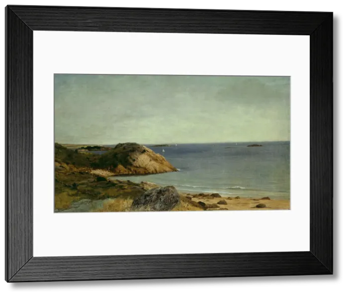 Framed Print : Rocky Coast, c. 1860. Creator: John Frederick Kensett Framed Print : Rocky Coast, c. 1860. Creator: John Frederick Kensett