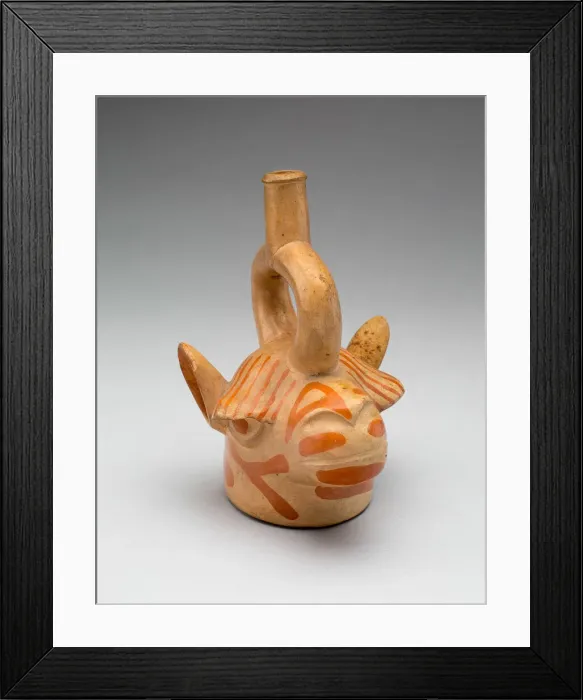 Framed Print : Vessel in the Form of the Head of a Llama, 100 B. C. / A. D. 500. Creator: Unknown Framed Print : Vessel in the Form of the Head of a Llama, 100 B. C. / A. D. 500. Creator: Unknown