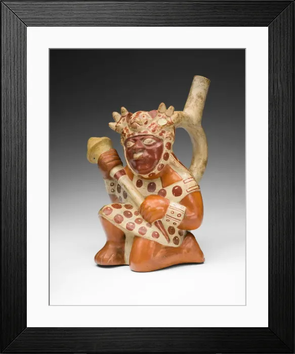 Framed Print : Vessel in the Form of a Warrior, 100 B. C. / A. D. 500. Creator: Unknown Framed Print : Vessel in the Form of a Warrior, 100 B. C. / A. D. 500. Creator: Unknown
