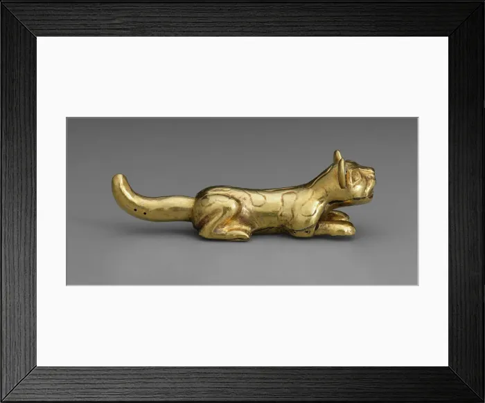 Framed Print : Feline Figurine, A. D. 250 / 550. Creator: Unknown Framed Print : Feline Figurine, A. D. 250 / 550. Creator: Unknown