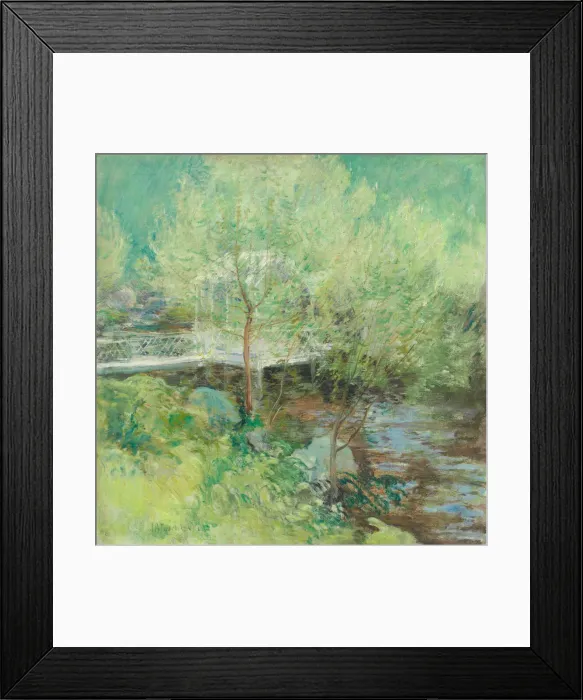 Framed Print : The White Bridge, after 1895. Creator: John Henry Twachtman Framed Print : The White Bridge, after 1895. Creator: John Henry Twachtman