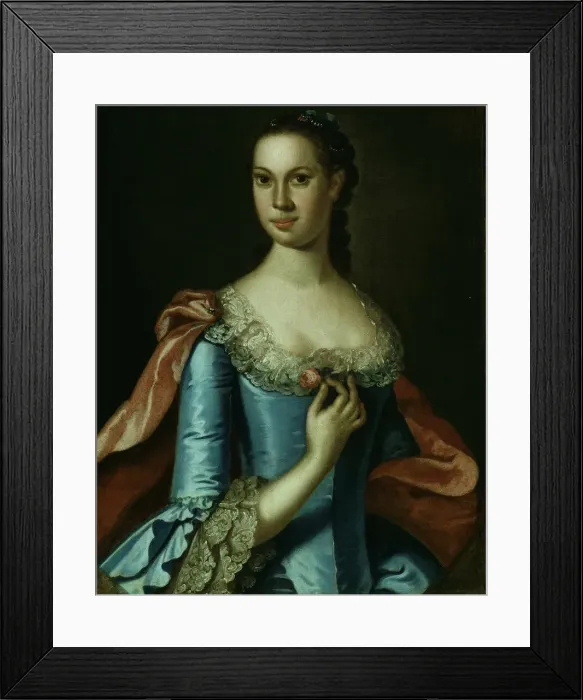 Framed Print : Mrs. William Carmichael, 1764 / 78. Creator: Johan Hesselius Framed Print : Mrs. William Carmichael, 1764 / 78. Creator: Johan Hesselius