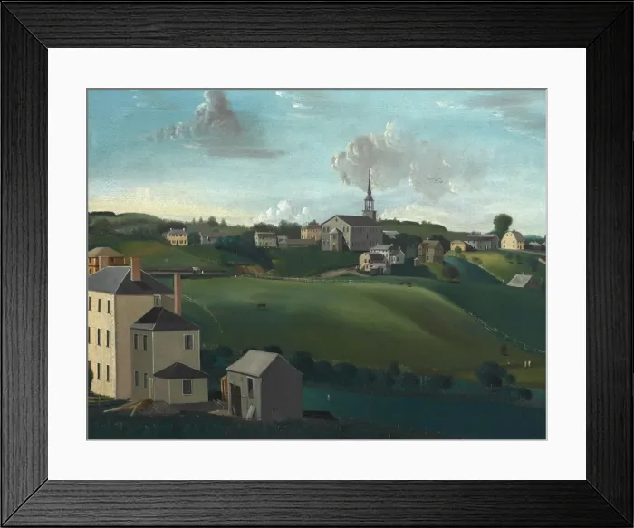 Framed Print : Meetinghouse Hill, Roxbury, Massachusetts, 1799. Creator: John Ritto Penniman Framed Print : Meetinghouse Hill, Roxbury, Massachusetts, 1799. Creator: John Ritto Penniman