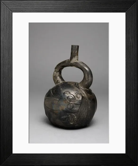 Framed Print : Stirrup Spout Vessel with Composite Feline Fish Relief, 100 B. C. / A. D. 500 Framed Print : Stirrup Spout Vessel with Composite Feline Fish Relief, 100 B. C. / A. D. 500
