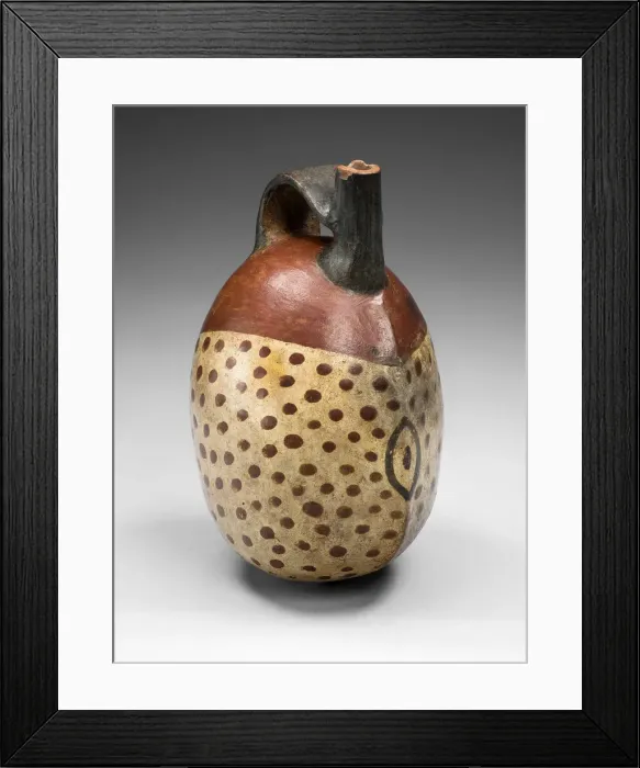 Framed Print : Handle Spout Vessel in Form of a Seed or Bean, 100 B. C. / A. D. 500. Creator: Unknown Framed Print : Handle Spout Vessel in Form of a Seed or Bean, 100 B. C. / A. D. 500. Creator: Unknown
