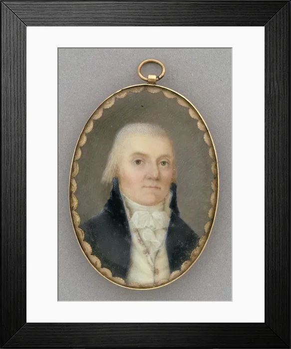 Framed Print : Portrait of Augustine Taylor, 1777 / 94. Creator: John Ramage Framed Print : Portrait of Augustine Taylor, 1777 / 94. Creator: John Ramage