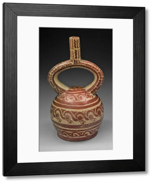 Framed Print : Stirrup Spout Vessel with Bird Head Design, 100 B. C. / A. D. 500. Creator: Unknown Framed Print : Stirrup Spout Vessel with Bird Head Design, 100 B. C. / A. D. 500. Creator: Unknown