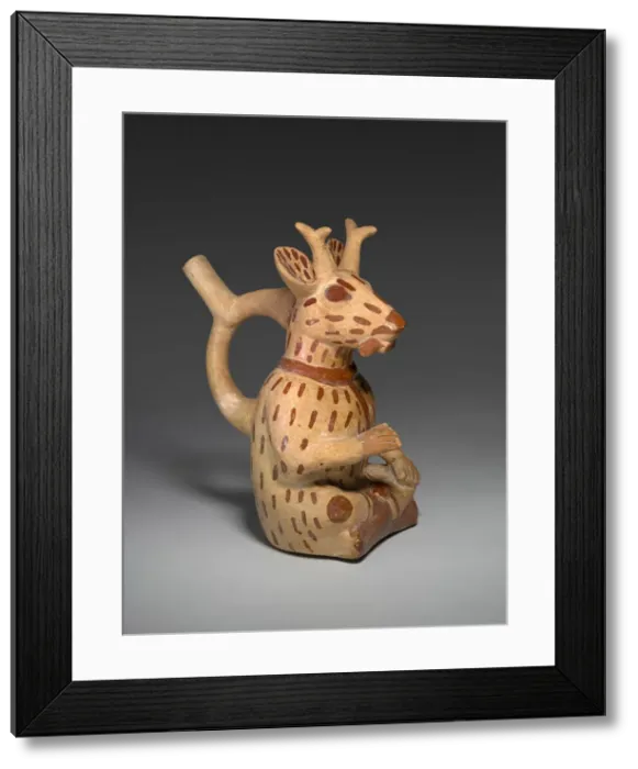 Framed Print : Vessel in the Form of a Deer Impersonator, 100 B. C. / A. D. 500. Creator: Unknown Framed Print : Vessel in the Form of a Deer Impersonator, 100 B. C. / A. D. 500. Creator: Unknown