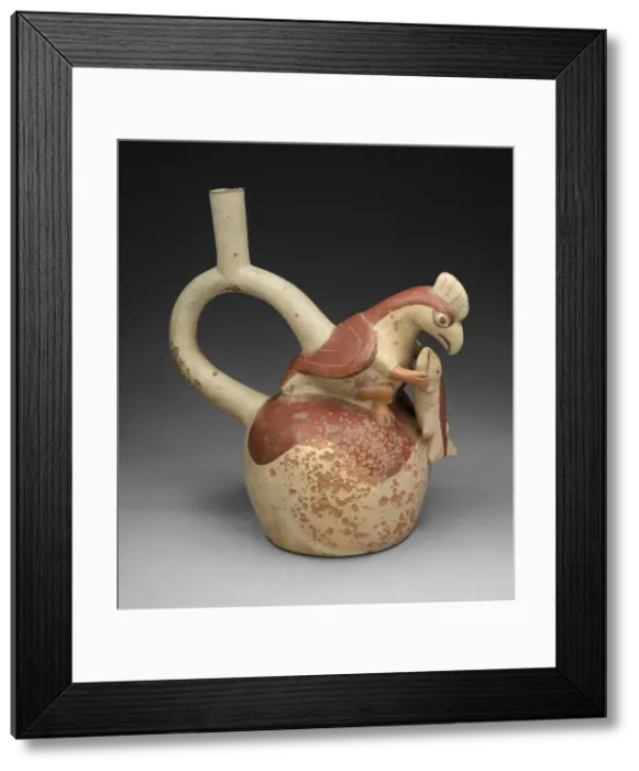 Framed Print : Handle Spout Vessel in Form of an Anthropomorphic Bird Grasping a Fish, 100 B. C. / A. D. 500 Framed Print : Handle Spout Vessel in Form of an Anthropomorphic Bird Grasping a Fish, 100 B. C. / A. D. 500