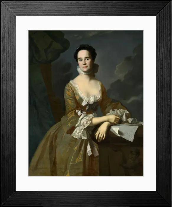 Framed Print : Mrs. Daniel Hubbard (Mary Greene), c. 1764. Creator: John Singleton Copley Framed Print : Mrs. Daniel Hubbard (Mary Greene), c. 1764. Creator: John Singleton Copley
