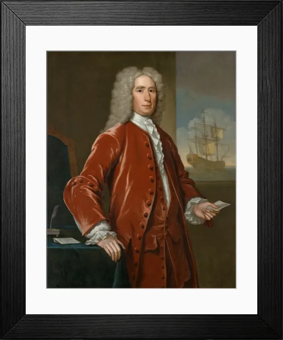 Framed Print : Richard Bill, 1733. Creator: John Smibert Framed Print : Richard Bill, 1733. Creator: John Smibert