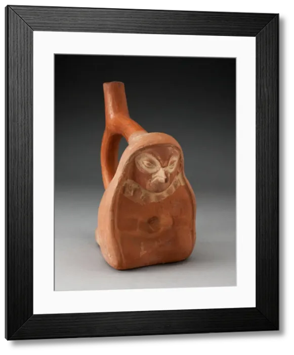 Framed Print : Handle Spout Vessel in the Form of a Seated Anthropomorphic Bird Wearing a Shawl Framed Print : Handle Spout Vessel in the Form of a Seated Anthropomorphic Bird Wearing a Shawl