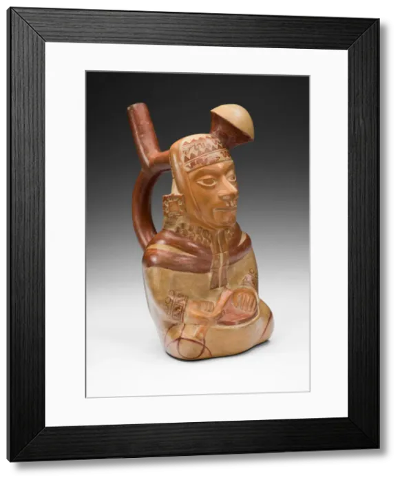 Framed Print : Vessel in the Form of a Courtly Musician, 100 B. C. / A. D. 500. Creator: Unknown Framed Print : Vessel in the Form of a Courtly Musician, 100 B. C. / A. D. 500. Creator: Unknown