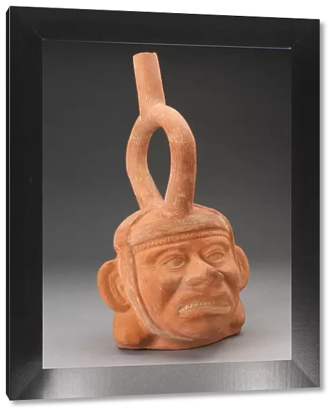Portrait Vessel of a Figure with Grimacing Face, 100 B. C.  /  A. D. 500. Creator: Unknown