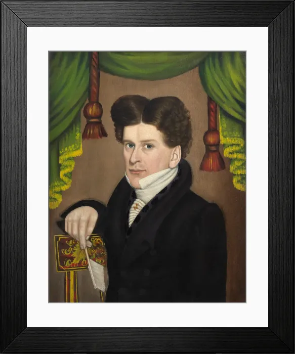 Framed Print : Man with a Pen, 1827 / 30. Creator: Jonas Welch Holman Framed Print : Man with a Pen, 1827 / 30. Creator: Jonas Welch Holman
