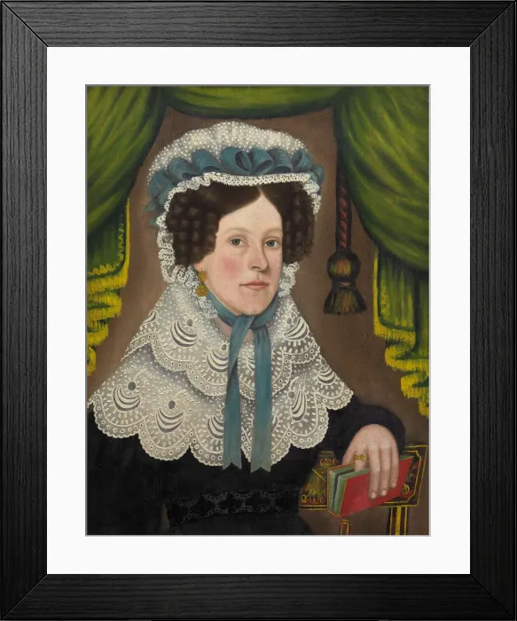 Framed Print : Woman with a Book, 1827 / 30. Creator: Jonas Welch Holman Framed Print : Woman with a Book, 1827 / 30. Creator: Jonas Welch Holman