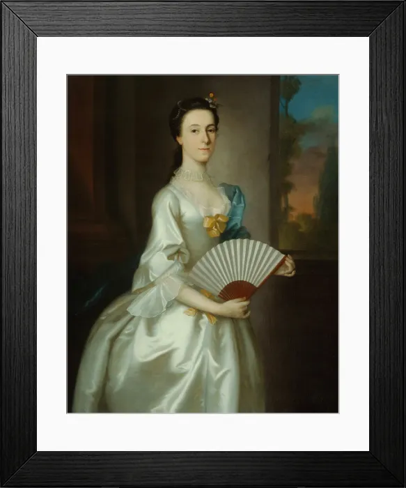 Framed Print : Abigail Chesebrough (Mrs. Alexander Grant), 1754. Creator: Joseph Blackburn Framed Print : Abigail Chesebrough (Mrs. Alexander Grant), 1754. Creator: Joseph Blackburn