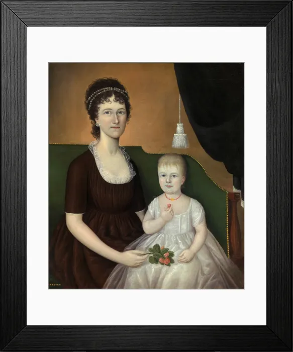Framed Print : Elizabeth Grant Bankson Beatty (Mrs. James Beatty) and her daughter Susan, c. 1805 Framed Print : Elizabeth Grant Bankson Beatty (Mrs. James Beatty) and her daughter Susan, c. 1805