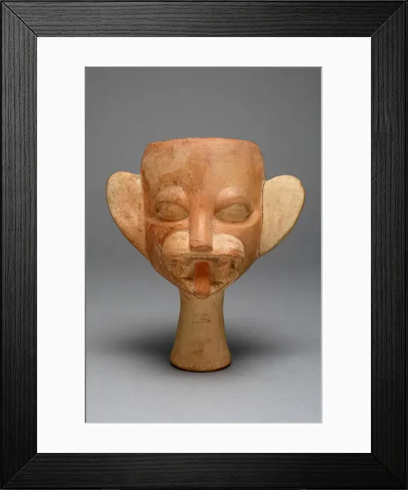 Framed Print : Cup in the Form of a Feline Head, 100 B. C. / A. D. 500. Creator: Unknown Framed Print : Cup in the Form of a Feline Head, 100 B. C. / A. D. 500. Creator: Unknown