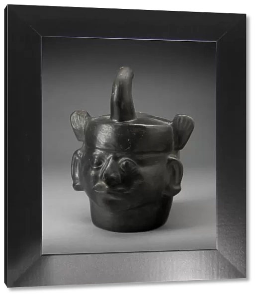 Portrait Vessel in the Form of a Ruler Wearing a Feline Headdress, 100 B. C.  /  A. D. 500