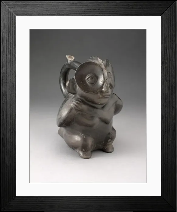 Framed Print : Stirrup Spout Vessel in the Form of a Anthropomorphic Owl, 100 B. C. / A. D. 500 Framed Print : Stirrup Spout Vessel in the Form of a Anthropomorphic Owl, 100 B. C. / A. D. 500