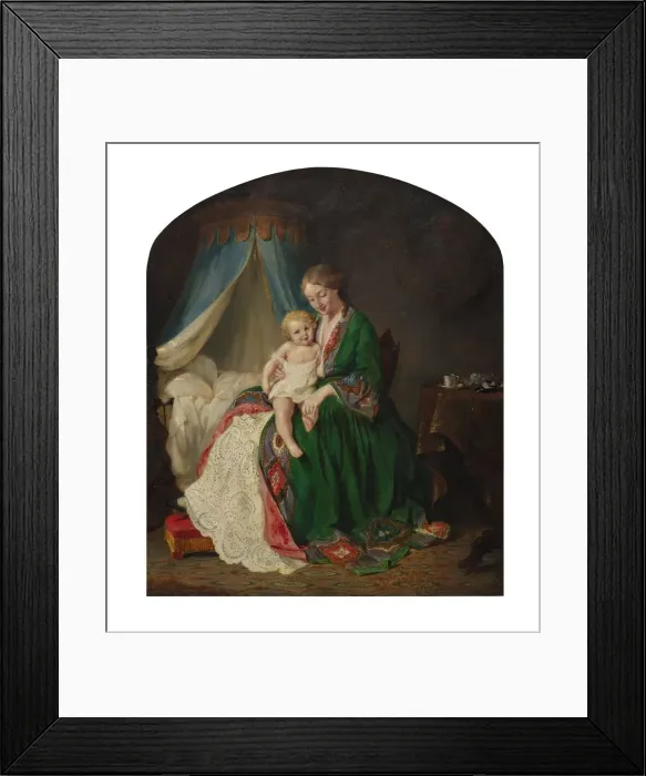 Framed Print : This Little Pig Went to Market, c. 1857. Creator: Lilly Martin Spencer