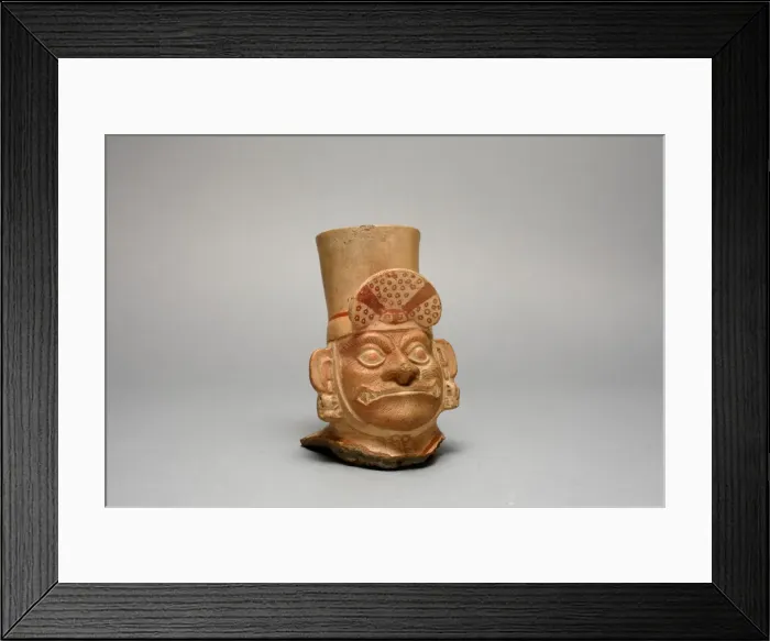 Framed Print : Fragment of Figural Jar in the Form of a Figure, Possibly Ai-Apec, 100 B. C. / A. D. 500 Framed Print : Fragment of Figural Jar in the Form of a Figure, Possibly Ai-Apec, 100 B. C. / A. D. 500