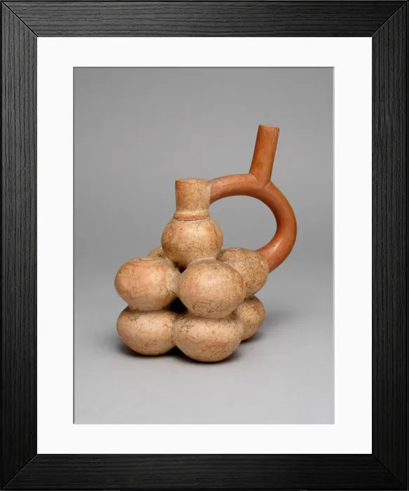Framed Print : Spout Vessel in Form of a Stack of Globular Fruits, A. D. 250 / 500. Creator: Unknown Framed Print : Spout Vessel in Form of a Stack of Globular Fruits, A. D. 250 / 500. Creator: Unknown