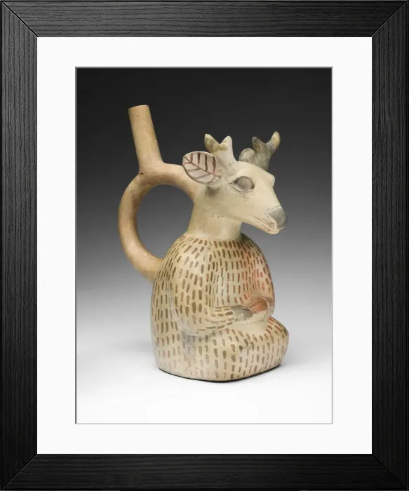 Framed Print : Vessel in the Form of a Deer Impersonator, 100 B. C. / A. D. 500. Creator: Unknown Framed Print : Vessel in the Form of a Deer Impersonator, 100 B. C. / A. D. 500. Creator: Unknown