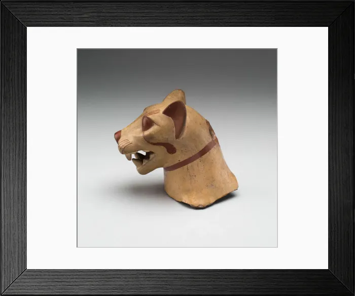 Framed Print : Fragment of a Vessel in the Form of a Puma, 100 B. C. / A. D. 500. Creator: Unknown Framed Print : Fragment of a Vessel in the Form of a Puma, 100 B. C. / A. D. 500. Creator: Unknown