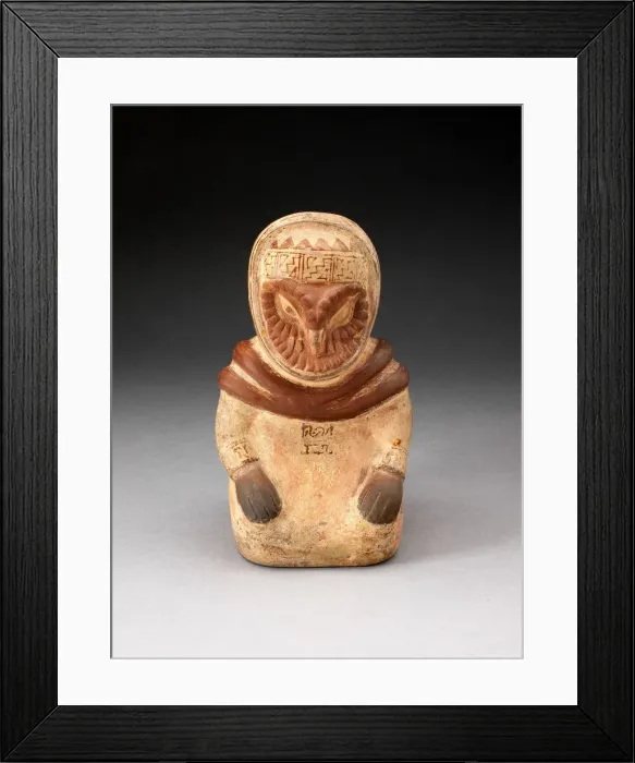 Framed Print : Vessel with Missing Spout in the Form of a Seated Anthropomorphic Owl, 100 B. C. / A. D. 500 Framed Print : Vessel with Missing Spout in the Form of a Seated Anthropomorphic Owl, 100 B. C. / A. D. 500