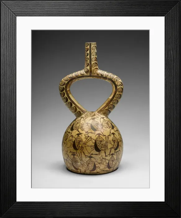 Framed Print : Vessel Depicting the Assault of Bean Warriors, 100 B. C. / A. D. 500. Creator: Unknown Framed Print : Vessel Depicting the Assault of Bean Warriors, 100 B. C. / A. D. 500. Creator: Unknown