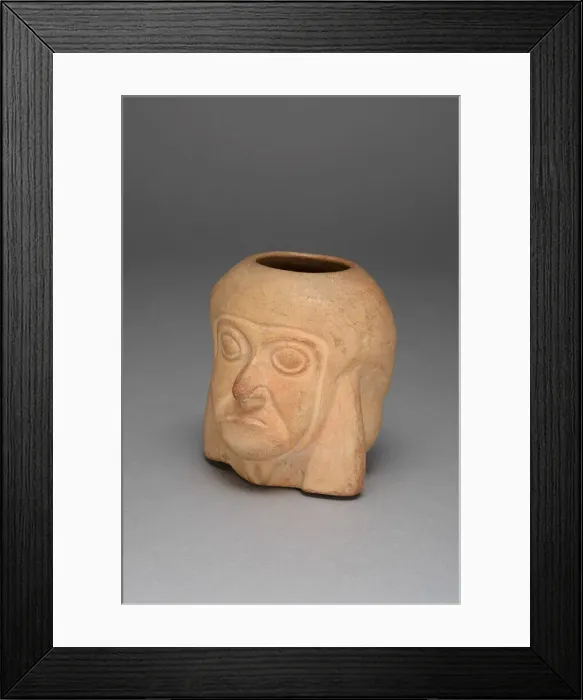 Framed Print : Vessel in the Form of a Human Head, 100 B. C. / A. D. 500. Creator: Unknown Framed Print : Vessel in the Form of a Human Head, 100 B. C. / A. D. 500. Creator: Unknown