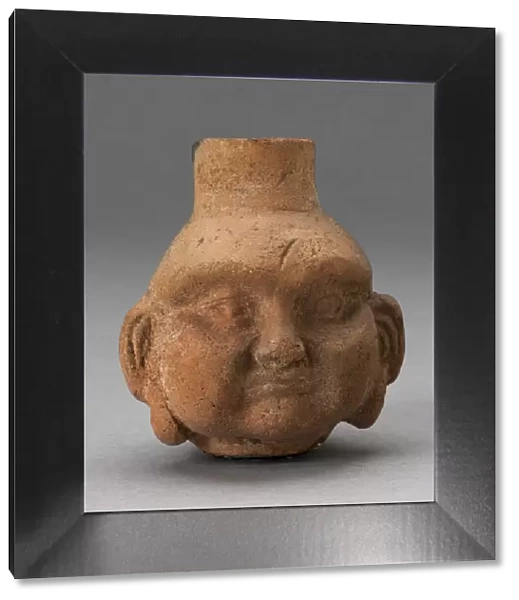 Miniature Jar in Form of Human Head with Large Cheeks, 100 B. C.  /  A. D. 500