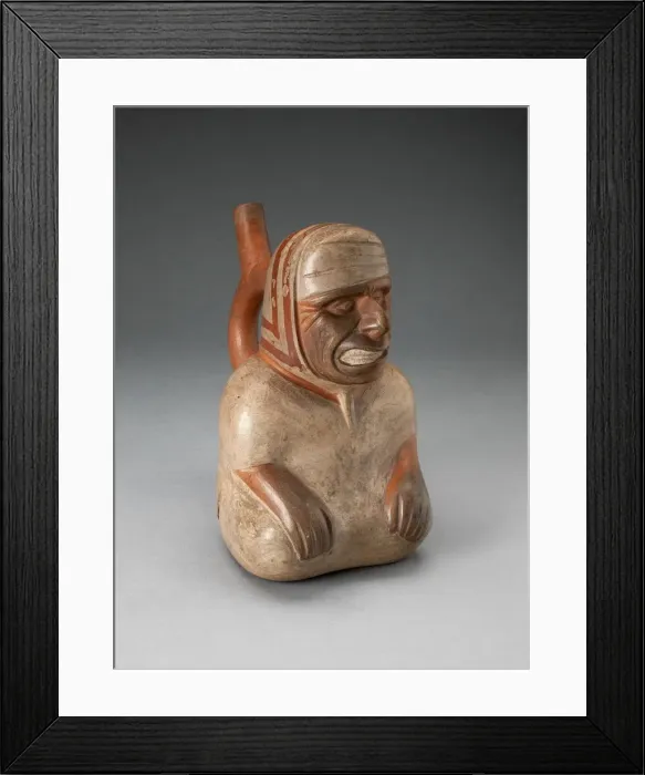 Framed Print : Portrait Vessel of a Blind Figure with Distorted Mouth, 100 B. C. / A. D. 500 Framed Print : Portrait Vessel of a Blind Figure with Distorted Mouth, 100 B. C. / A. D. 500