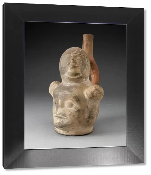 Handle Spout Vessel in the Form of Composite Human Heads with Physical Deformaties