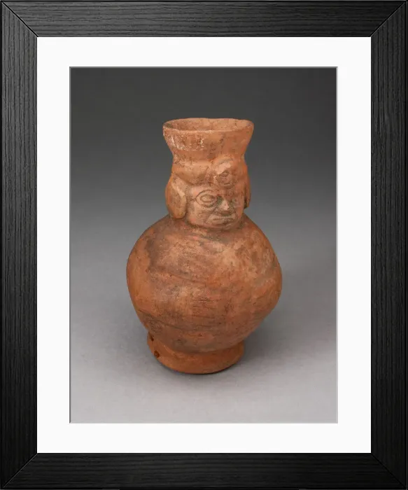 Framed Print : Small Jar in the Form of an Abstract Figure with Modeled Head, 100 B. C. / A. D. 500 Framed Print : Small Jar in the Form of an Abstract Figure with Modeled Head, 100 B. C. / A. D. 500