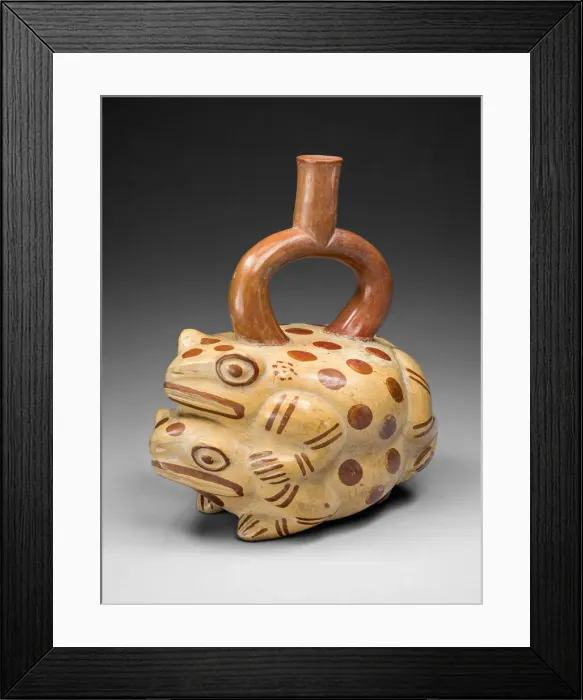 Framed Print : Vessel Depicting Frogs Mating, 100 B. C. / A. D. 500. Creator: Unknown Framed Print : Vessel Depicting Frogs Mating, 100 B. C. / A. D. 500. Creator: Unknown