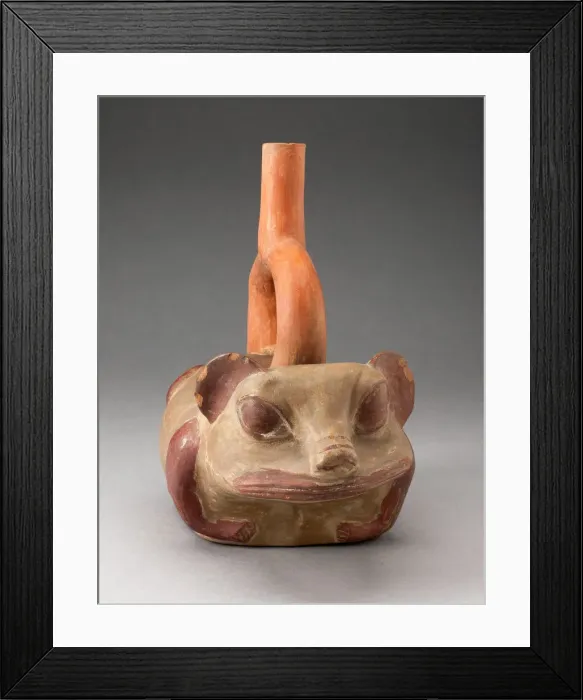 Framed Print : Stirrup Spout Vessel in Form of a Feline, 100 B. C. / A. D. 500. Creator: Unknown Framed Print : Stirrup Spout Vessel in Form of a Feline, 100 B. C. / A. D. 500. Creator: Unknown