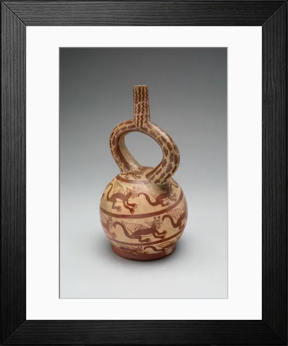 Framed Print : Vessel Depicting Feline Figures, 100 B. C. / A. D. 500. Creator: Unknown Framed Print : Vessel Depicting Feline Figures, 100 B. C. / A. D. 500. Creator: Unknown