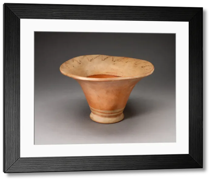 Framed Print : Flaring Bowl Depicting a Stepped Zigzag Motif on Inner Rim, 100 B. C. / A. D. 500 Framed Print : Flaring Bowl Depicting a Stepped Zigzag Motif on Inner Rim, 100 B. C. / A. D. 500