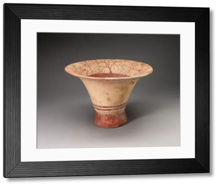 Framed Print : Flaring Bowl Depicting a Deer Hunting Scene on Inner Rim, 100 B. C. / A. D. 500 Framed Print : Flaring Bowl Depicting a Deer Hunting Scene on Inner Rim, 100 B. C. / A. D. 500