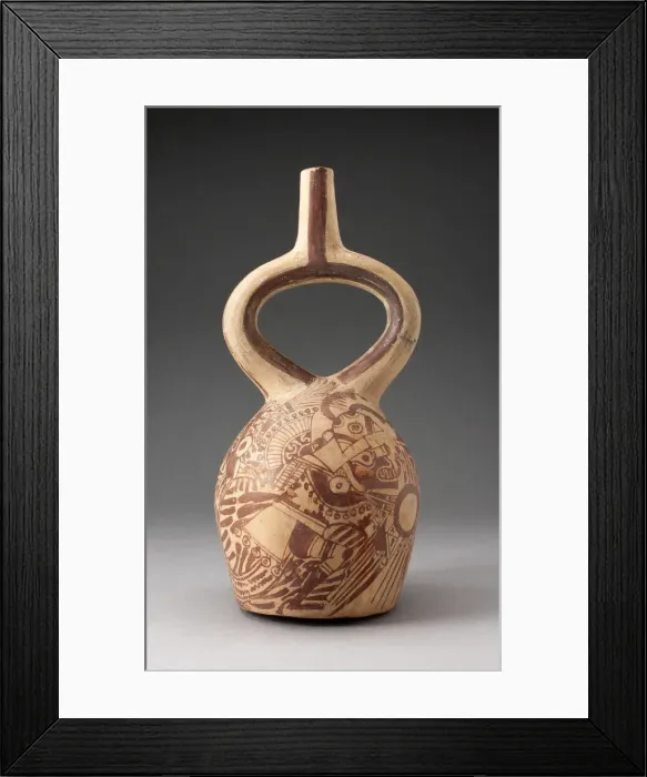 Framed Print : Stirrup Spout Vessel Depicting Mythic Battle, 100 B. C. / A. D. 500. Creator: Unknown Framed Print : Stirrup Spout Vessel Depicting Mythic Battle, 100 B. C. / A. D. 500. Creator: Unknown