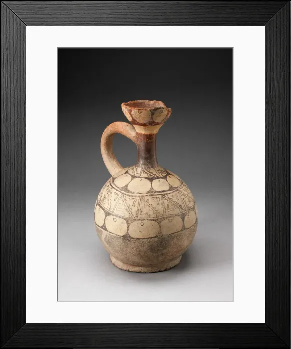 Framed Print : Single-Handled Jar with Geometric Motifs, 100 B. C. / A. D. 500. Creator: Unknown Framed Print : Single-Handled Jar with Geometric Motifs, 100 B. C. / A. D. 500. Creator: Unknown