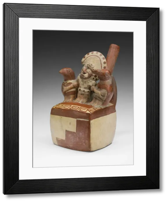 Framed Print : Vessel Depicting a Prisoner with Avian Captors, 100 B. C. / A. D. 500. Creator: Unknown Framed Print : Vessel Depicting a Prisoner with Avian Captors, 100 B. C. / A. D. 500. Creator: Unknown