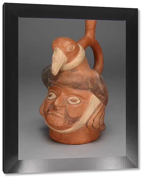 Vessel in Form of a Head Wearing a Bird Headdress, 100 B. C.  /  A. D. 500. Creator: Unknown