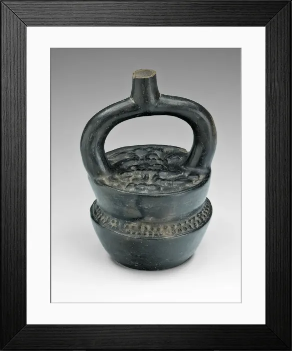 Framed Print : Stirrup Spout Vessel in Form of Stacked Bowls of Food, 100 B. C. / A. D. 500 Framed Print : Stirrup Spout Vessel in Form of Stacked Bowls of Food, 100 B. C. / A. D. 500