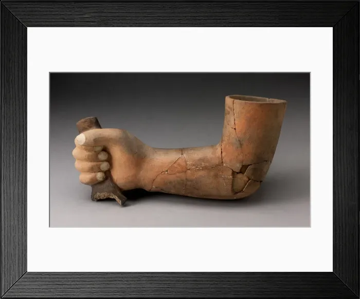Framed Print : Vessel in the Form of an Arm, 100 B. C. / A. D. 500. Creator: Unknown Framed Print : Vessel in the Form of an Arm, 100 B. C. / A. D. 500. Creator: Unknown