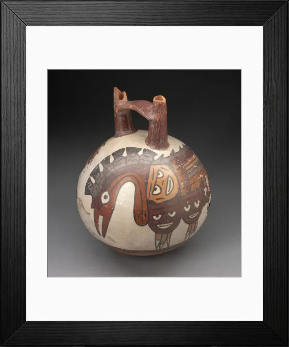 Framed Print : Double Spout Bridge Vessel Depicting Long-Necked, Crested Bird with... 180 BC / AD 500 Framed Print : Double Spout Bridge Vessel Depicting Long-Necked, Crested Bird with... 180 BC / AD 500