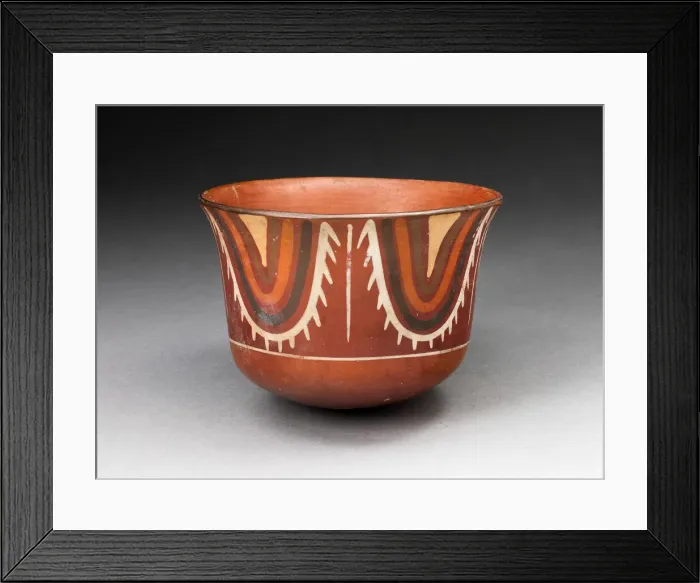 Framed Print : Cup with Concentric U-Shaped Motif, 180 B. C. / A. D. 500. Creator: Unknown Framed Print : Cup with Concentric U-Shaped Motif, 180 B. C. / A. D. 500. Creator: Unknown